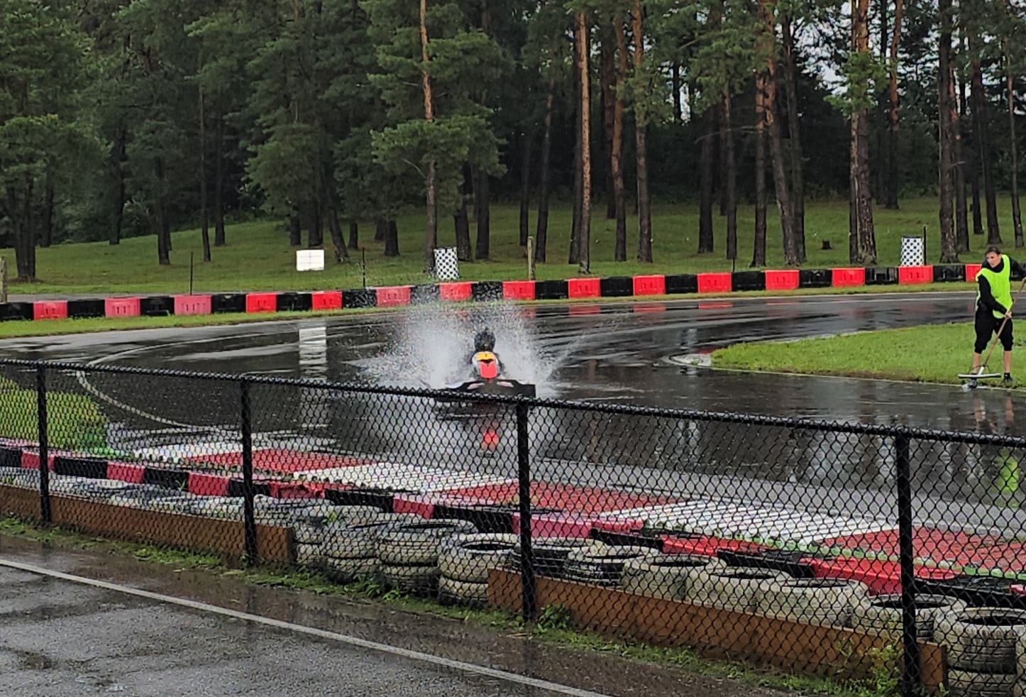Carter racing on track at speed